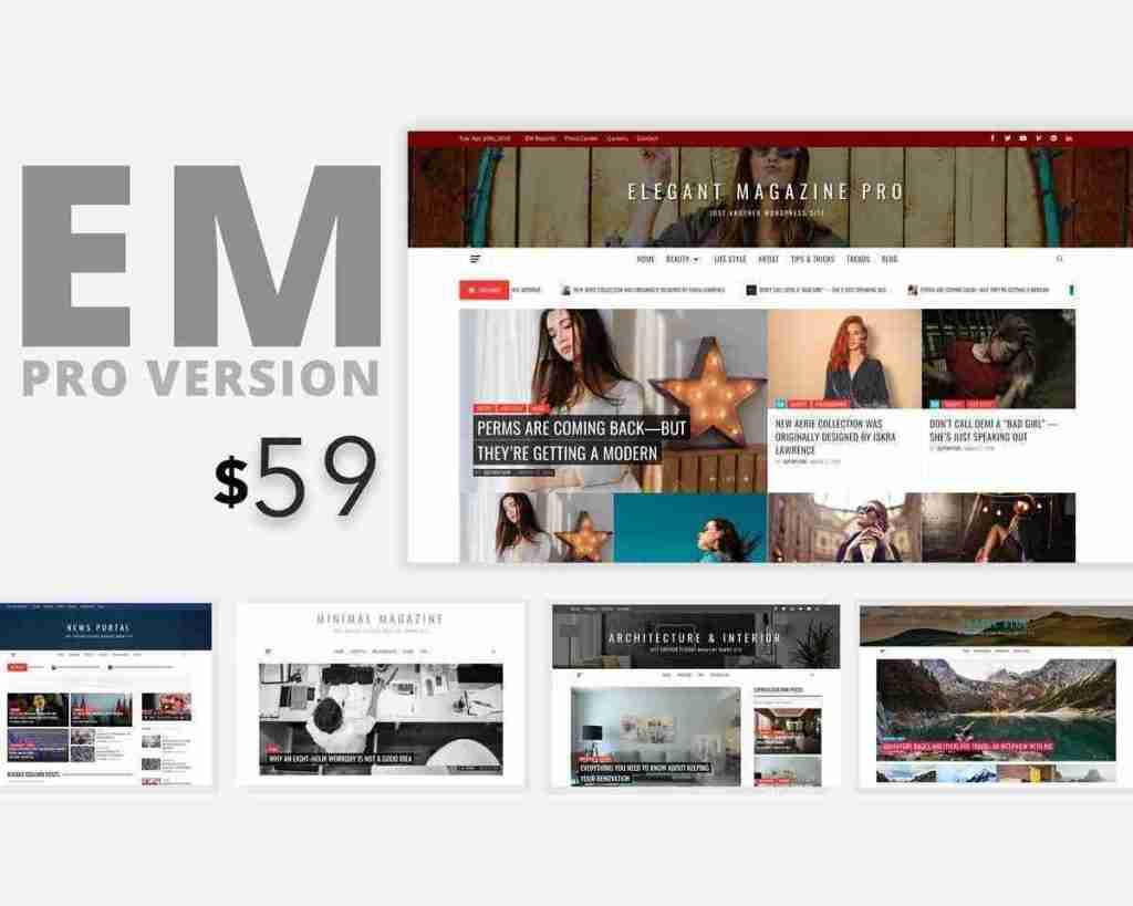 Elegant Magazine Pro – Clean, Elegant and Minimalist Premium Multipurpose WordPress Blog/Magazine Theme