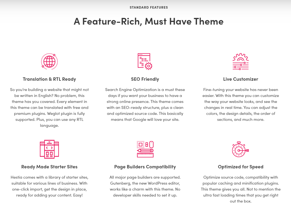 Hestia WordPress themes