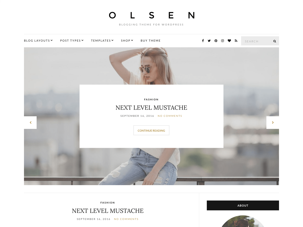 minimal WordPress theme